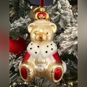 Harrods London Royal Bear Christmas Ornament
